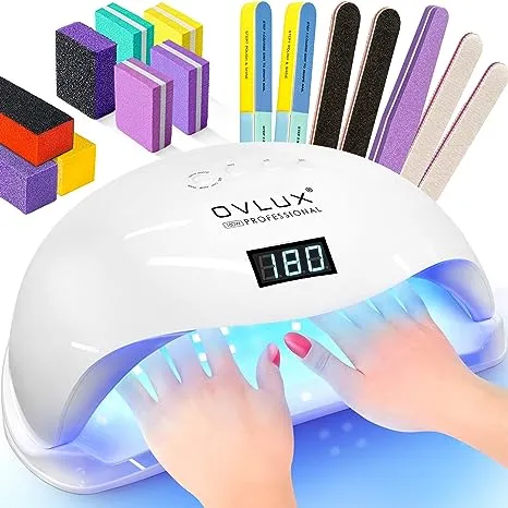 OVLUX UV LED Nail Lamp 180W, PROFESSIONAL FOR HANDS &amp; FEET