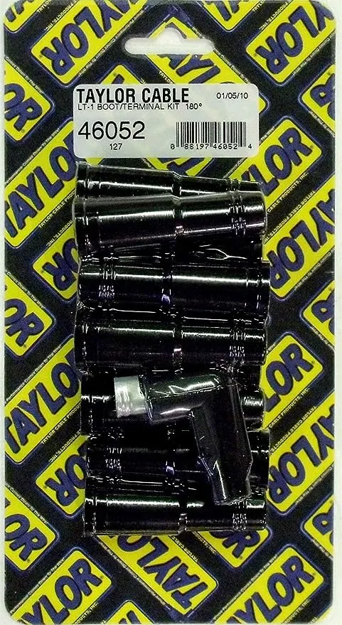 Taylor Cable 46052 LT1 180-Degree Black Spark Plug Boot with Terminals - Pack of 10