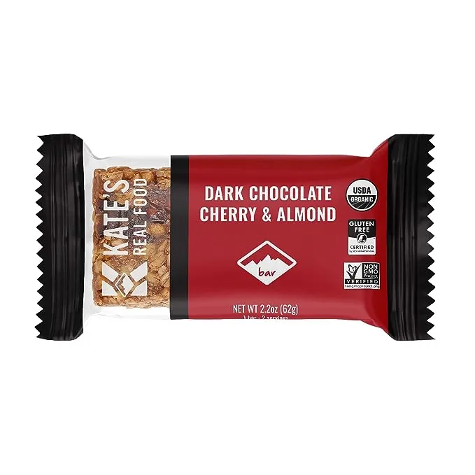 Kate's Real Food Bar, Peanut Butter Dark Chocolate - 12 pack, 2.2 oz bars