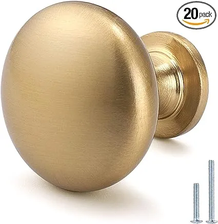 NWT set of 20 aged brass drawer knobs (my160)