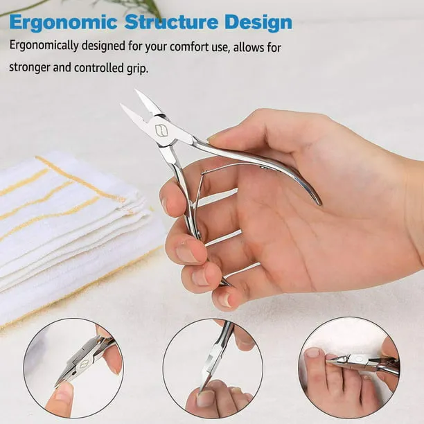 Toenail Clippers Straight Blade for Thick Toenails, Nail Clippers for Thick and Ingrown Nails - High Temperature Forging Stainless Steel Toe Nail Tools