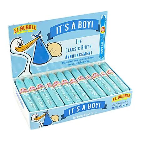 Classic Birth Announcement Bubble Gum Cigar (Pack of 36)