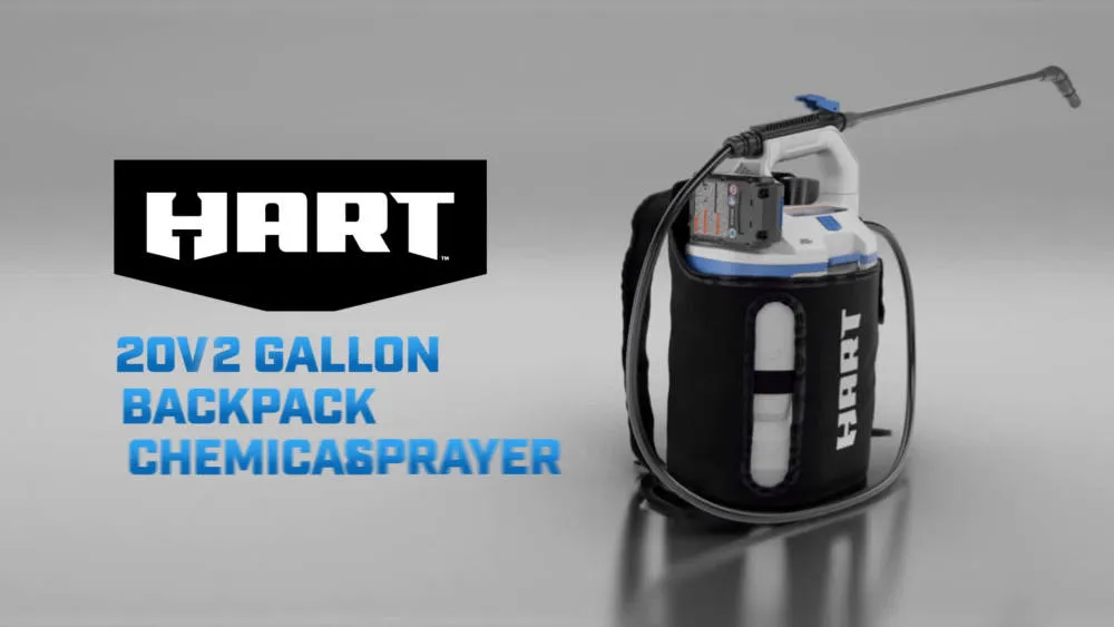 HART HGSP011H 20-Volt Cordless 2 Gallon Backpack Chemical Sprayer Kit (1) 2.0Ah Lithium-Ion Battery