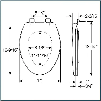 MAYFAIR 8100SL 000 Collins Slow Close Plastic Toilet Seat that will Never Loosen, with Super Grip Bumpers, ROUND, Long Lasting Solid Plastic, White