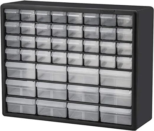 44-Compartment Small Parts Organizer Cabinet