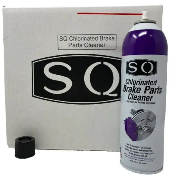 Sq Chlorinated Brake Parts Cleaners, Non-flammable, 12 Pack, 19 oz per Can