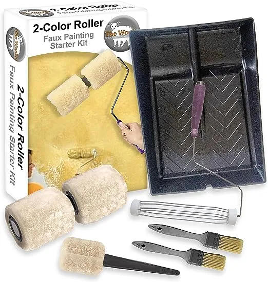 The Woolie 2-Color Paint Roller Faux Painting Technique (Beginner-Starter-KIT)