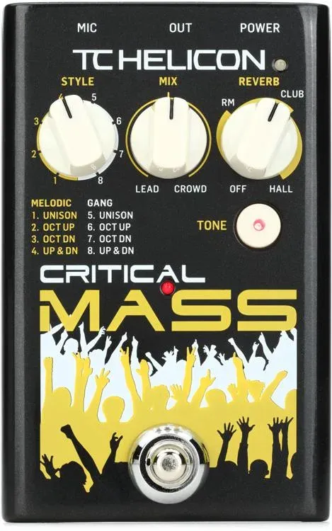 TC-Helicon Critical Mass Vocal Harmony Effects Pedal