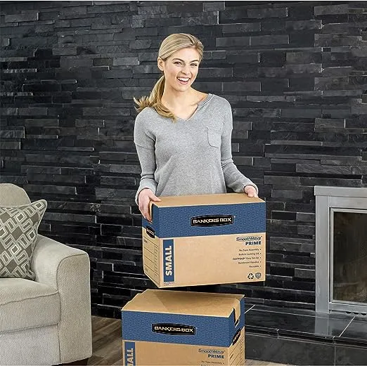 Bankers Box Small Prime Moving Box 15 Pack, Reinforced Handles, Tape-Free Assembly, Attached Lid, 16-in x 12-in x 12-in (0062711)