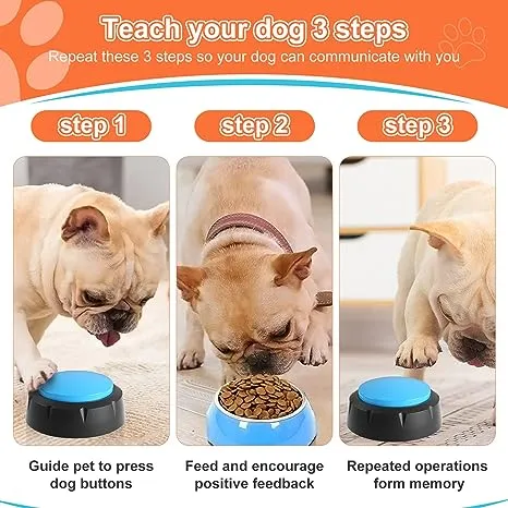 5 Pack-Dog Buttons for Communication Starter Pack,??? ??????? ????,Training Pet to Speaking Buttons,Speech Buttons with Words Voice Record Buttons,Push Buttons to Talk-Dog Gifts&Stuff