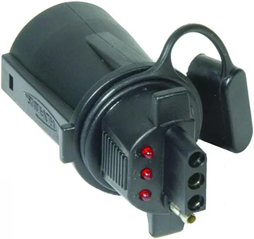 Hopkins 7 Blade to 4 Wire Flat Vehicle To Trailer Connector Adapter Plug, Universal Fit for Vehicles with 7 Blade Adapters (47345)