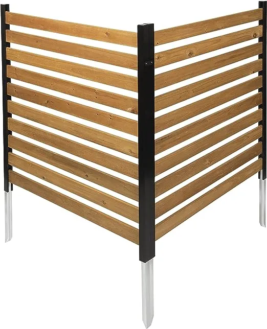 42in H x 38in W (2 Panels) No Dig Enclo Charleston Cedar Wood Privacy Screen, Ideal Outdoor Privacy Wall, Pool Equipment Enclosure, Trash Can Enclosures, Air Conditioner Fence, EC18009