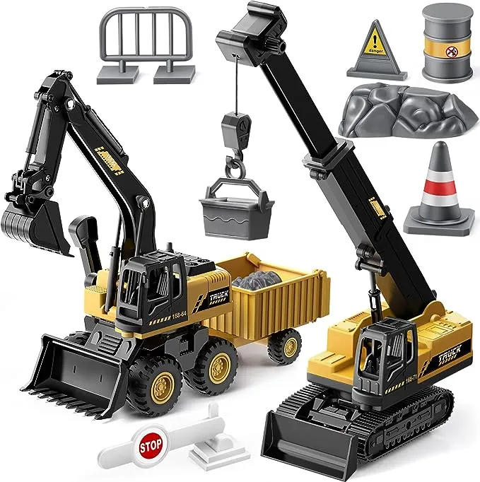 Geyiie Excavator Toys Truck