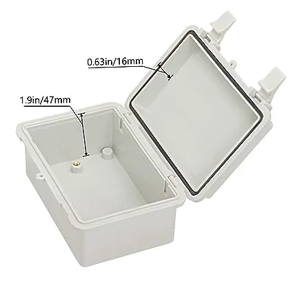 Zulkit IP65 Waterproof ABS Plastic Electrical Box - Hinged Shell