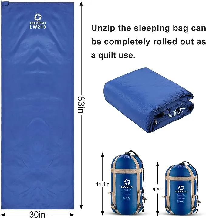 ECOOPRO Warm Weather Sleeping Bag