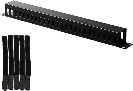 Lancher 19 Inch 1U Cable Management Horizontal Cable Rack Mount Manager