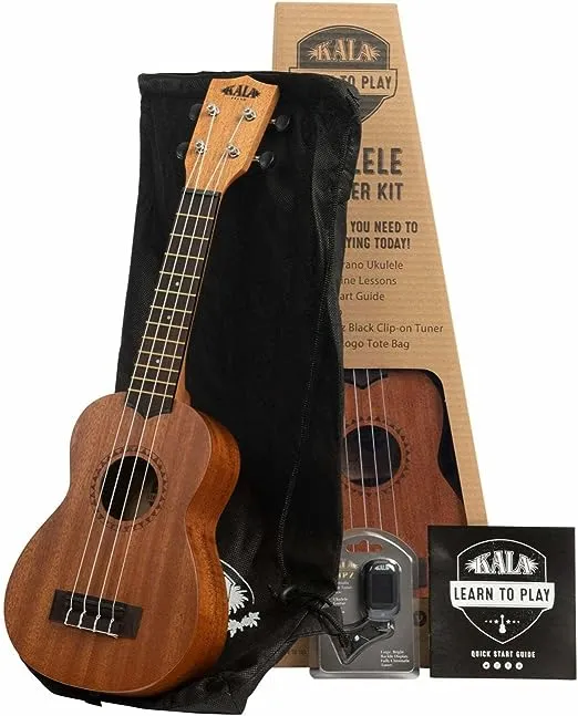 Kala Ukuleles, 4-String Ukulele, Natural, Soprano (Kala-LTP-S)