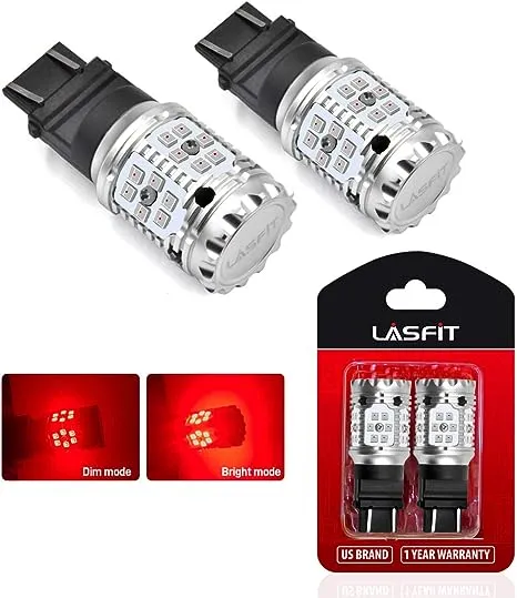 Fit for 2014-2021 Toyota Tundra LED Brake/Stop Light Bulb Canbus 3157 Light Brilliant Red -LASFIT