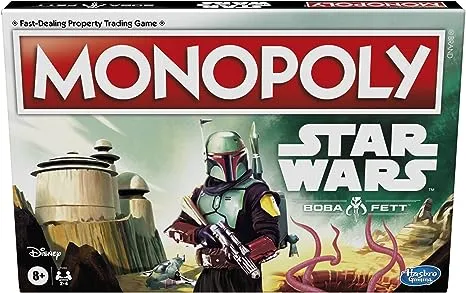 Monopoly: Star Wars Boba Fett Edition Juego de mesa para niños de 8 años en adelante,