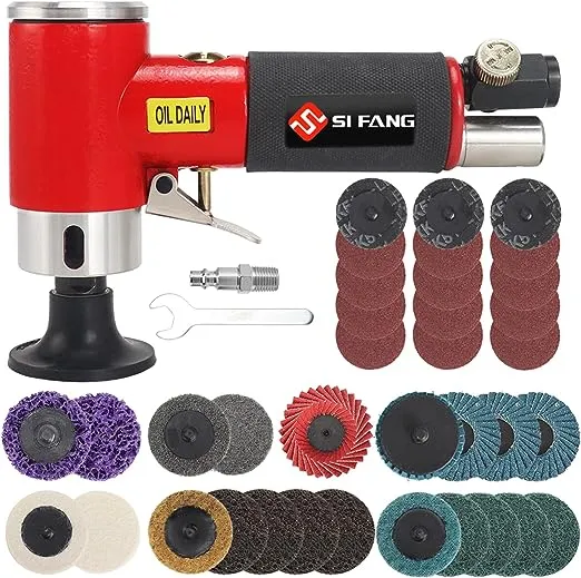 Si Fang 2 inch Pneumatic Mini Orbital Sander Right Angle Air Die Grinder, Surface ...