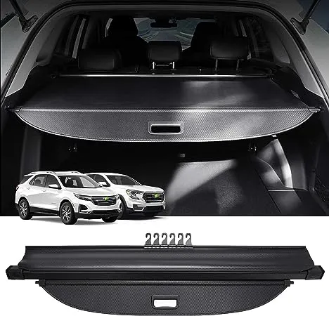 Powerty Cargo Cover for Chevy Chevrolet Equinox GMC Terrain 2023 2022 2021 2020 2019 2018 Accessories Retractable Trunk Cover All Weather Shielding Shade Cargo Luggage Cover Carbon Fiber Texture