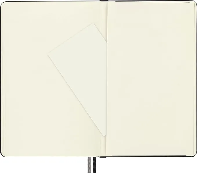 Moleskine Classic Expanded Notebook, Hard Cover, Large (5" x 8.25") Plain/Blank, Black, 400 Pages