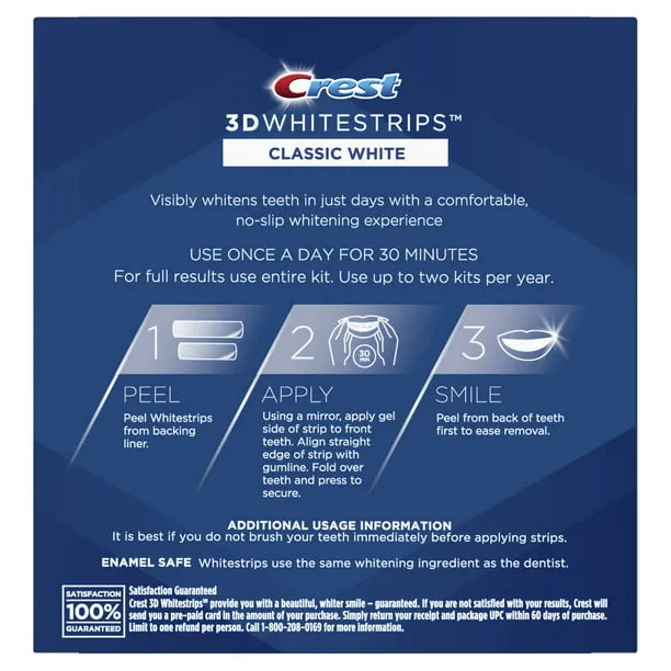 Crest 3D Whitestrips Classic White At-home Teeth Whitening Kit - 10 Treatments