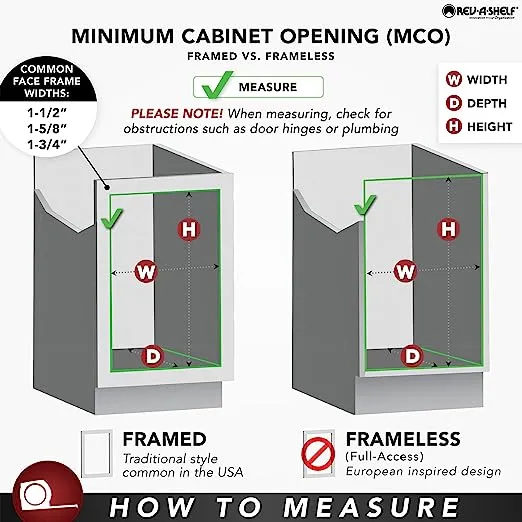 Rev-A-Shelf - 4WCTM-12BBSCDM1 - 35 Quart Top Mount Waste Container