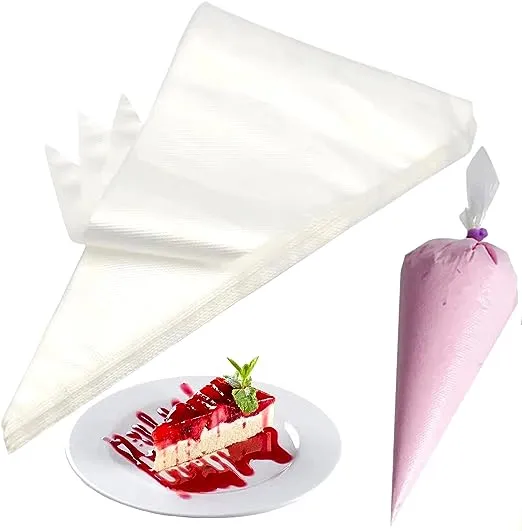 100 Pcs Disposable Icing Piping Bags 24 Inch Plastic Pastry Baking Bags