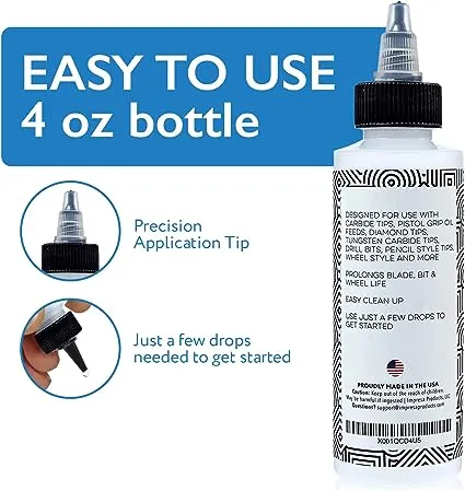 Glass Cutting Oil with Precision Application Top 4 Ounces Custom-formulated