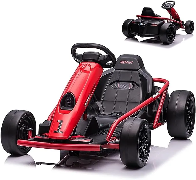 Ride on Go Kart for Kids, 24V 9Ah Battery 300w*2 Motors, 8mph High Speed Drifting ...