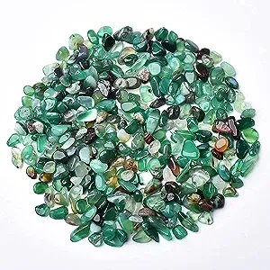  2.2LB 0.35&#034;- 0.6&#034; Natural Landscaping Pebbles Aquarium 2.2 LB Green Pebbles