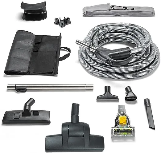 GV Universal Central Vacuum Hose Kit with Turbo Nozzles, Fits All Brands