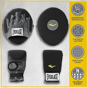 Everlast 3010 Boxing Fitness Kit, Black/Grey