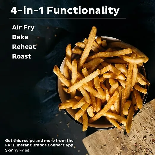 Instant Pot Vortex 2QT Mini Air Fryer,Small Air fryer that Crisps,Reheats, Bakes,Roasts for Quick Easy Meals,Includes over 100 In-App Recipes, is Dishwasher-Safe, from the Makers of Instant Pot, Aqua