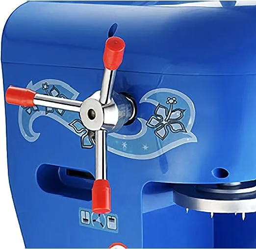 Ice Cub Shaved Ice Machine - Powerful Crushed Ice Maker and Snow Cone Machine for Parties, Concessions, or Events by Great Northern Popcorn (Blue)