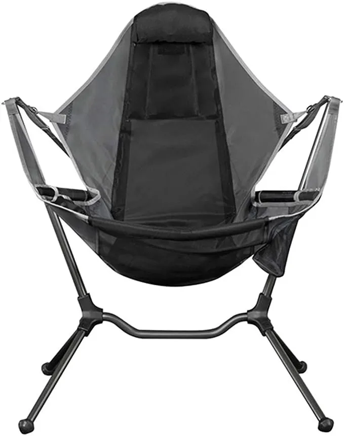 NEMO Stargaze Aluminum Recliner Luxury Camping Chair for Beach, with Arm Rest, Foot Rest, Adjustable Lumbar, Graphite/Smoke