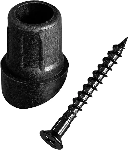 3/4" Myard Anti-UV Black Baluster Connectors 100pcs for 50 Round Balusters with Stainless Steel Screws, for 25-35 Degree Stair. No Drilling Fast Installation for Deck Handrail Staircase Balusters