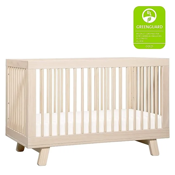 Babyletto Hudson 3-in-1 Convertible Crib with Toddler Conversion Kit - Washed Natural