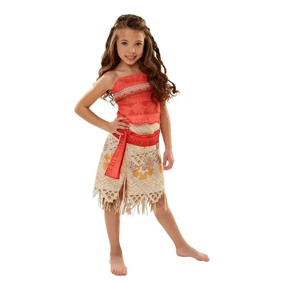 New Disney Moana Girls Adventure Outfit Age: 3+ Size: 4-6x Princess Custom Dress