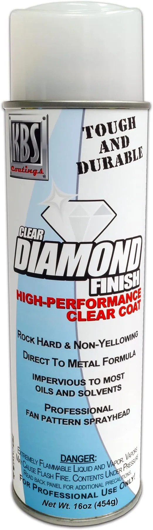 KBS Coatings 8114 Clear High Gloss Diamond Finish Clear Watercolor Aerosol, Covers 35 sq ft, Clear High Gloss, 16 Ounce (Pack of 1)