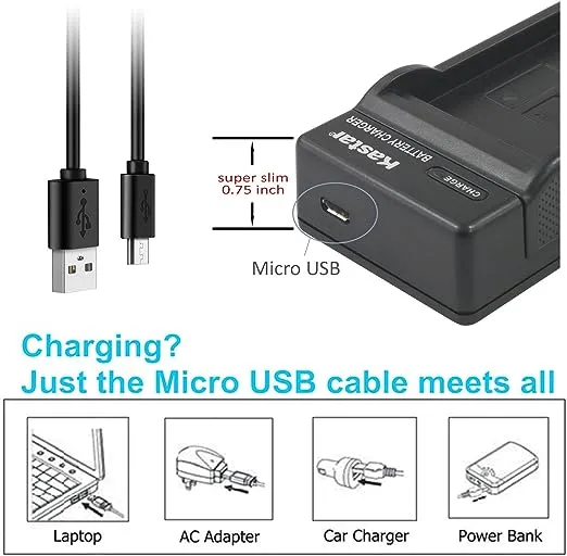 Kastar Battery X2 & Slim USB Charger Replacement for Sony NP-FE1 and Sony DSC-T7 DSC-T7/B DSC-T7/S DSC-P2 DSC-P3 DSC-P5 DSC-P9 DSC-P7 Digital Camera