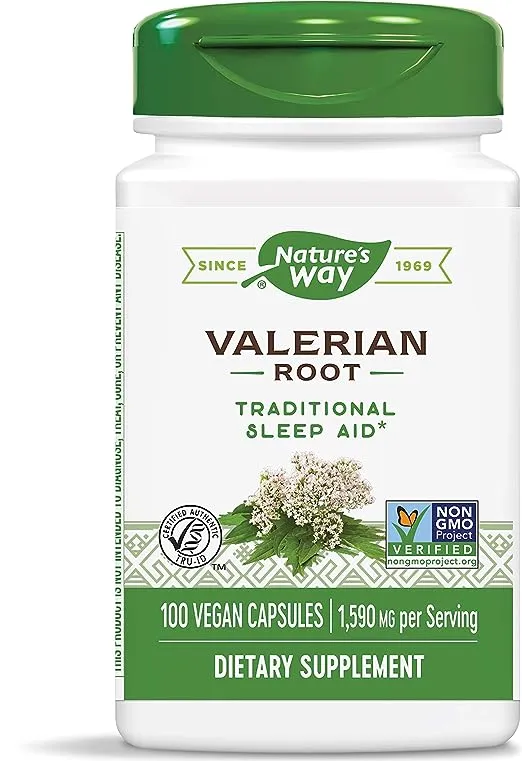 Nature's Way Valerian Root Traditional Sleep Aid* Dietary Supplement, 100 Count