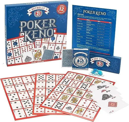 Brybelly Poker Keno Game Set with Cards and Chips - Adult Family Casino Board Game Night Gift Includes Deck of Playing Cards, 12 Boards, 200 Bingo Chips