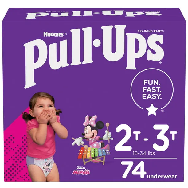 Pull-Ups Learning Designs Girl's Training Pants, Size 2T-3T - 74 pack