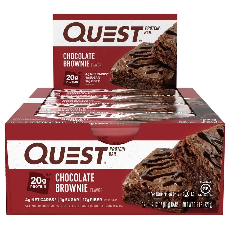 Quest Protein Bar, Chocolate Brownie Flavor - 12 pack, 2.12 oz bars