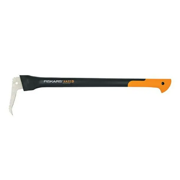 Fiskars Hookaroon - 28" Non-Slip Grip Handle Sappie with Pointed, Angled Blade - Landscaping Tool for Moving, Rotating, Dragging, and Stacking Logs