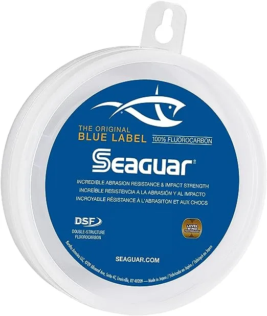 Seaguar Blue Label 100% Flourocarbon Fishing Line (DSF), Freshwater and Saltwater Leader