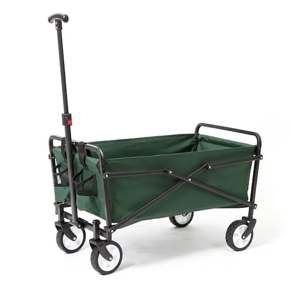 Seina Heavy Duty Compact Folding 150lb Capacity Outdoor Utility Cart Green