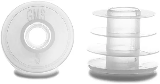 GMS Press in Bottle Adapter Plug for Oral Medication Syringes and Liquid Medication - Reusable BPA Free Plastic - Small Adapters Fit 22mm Bottle Circumference (25 Count)